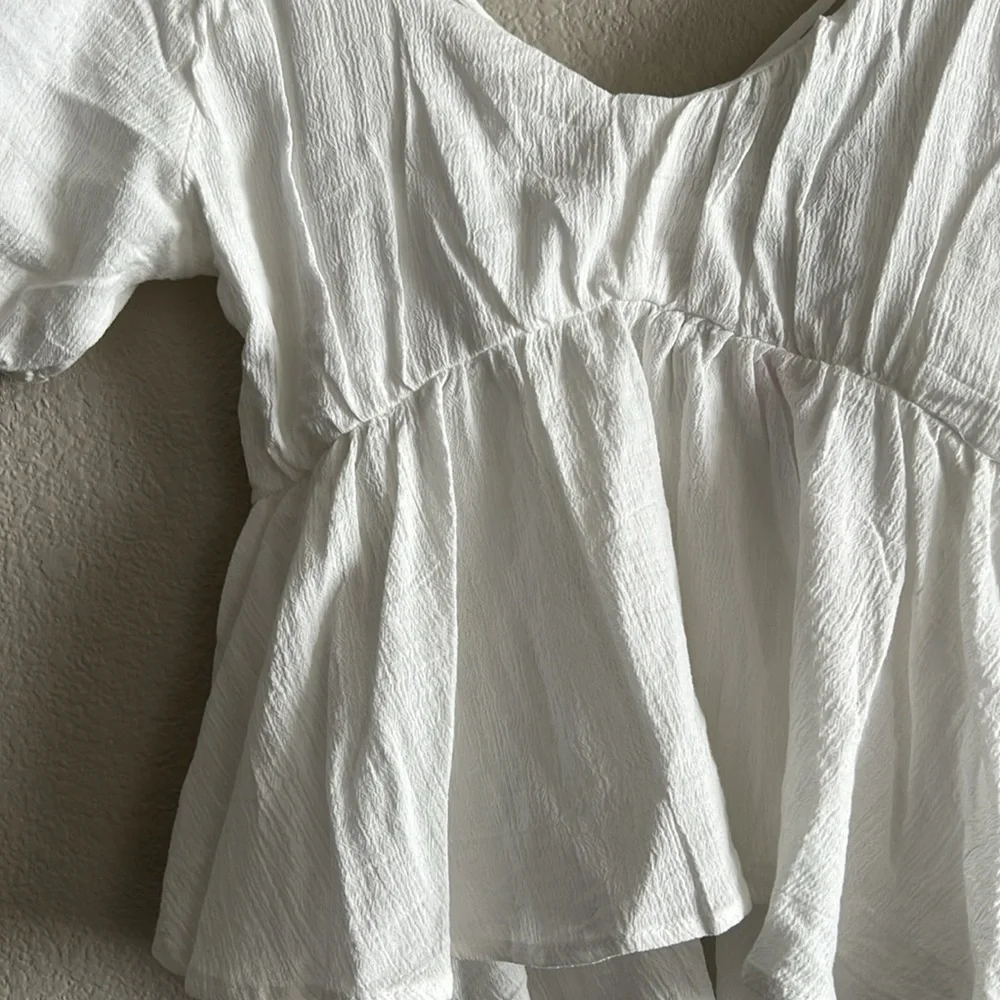 White babydoll top - Picture 3 of 7